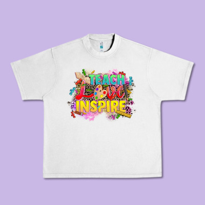 Teach Love Inspire Urban Heavy Tee Designed By Cowgirlartshop