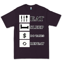 Plum Tax Day Eat Sleep Do Taxes Repeat Gift Premium Tee - Bettercallsaul