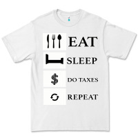 White Tax Day Eat Sleep Do Taxes Repeat Gift Premium Tee - Bettercallsaul