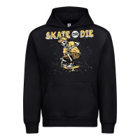 Black skate or die funny skeleton skating skater halloween costume Urban Hoodie - longCreatives