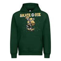 Forest Green skate or die funny skeleton skating skater halloween costume Urban Hoodie - longCreatives