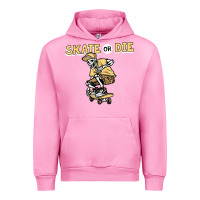 Fuchsia Pink skate or die funny skeleton skating skater halloween costume Urban Hoodie - longCreatives