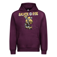 Mauve Wine skate or die funny skeleton skating skater halloween costume Urban Hoodie - longCreatives