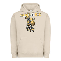 Pigment French Oak skate or die funny skeleton skating skater halloween costume Urban Hoodie - longCreatives