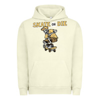 Skate Or Die Funny Skeleton Skating Skater Halloween Costume Urban Hoodie | Teevron