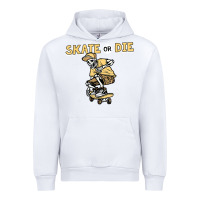 White skate or die funny skeleton skating skater halloween costume Urban Hoodie - longCreatives