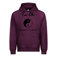 Mauve Wine Tai Chi T, Meditation In Motion, Martial Arts Gift Urban Hoodie - longCreatives