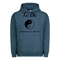 Pigment Midnight Navy Tai Chi T, Meditation In Motion, Martial Arts Gift Urban Hoodie - longCreatives