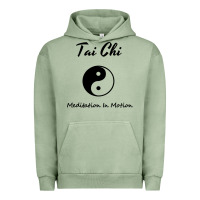 Pigment Oil Green Tai Chi T, Meditation In Motion, Martial Arts Gift Urban Hoodie - longCreatives