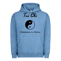 Pigment Pebble Blue Tai Chi T, Meditation In Motion, Martial Arts Gift Urban Hoodie - longCreatives