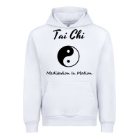 White Tai Chi T, Meditation In Motion, Martial Arts Gift Urban Hoodie - longCreatives