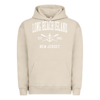 Pigment French Oak Long Beach Island NJ Vintage Crossed Oars & Boat Anchor Spor Urban Hoodie - longCreatives