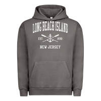 Pigment Tornado Long Beach Island NJ Vintage Crossed Oars & Boat Anchor Spor Urban Hoodie - longCreatives