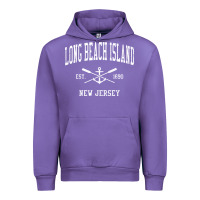 Tulip Long Beach Island NJ Vintage Crossed Oars & Boat Anchor Spor Urban Hoodie - longCreatives