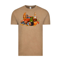 Vintage Coffee fall gnome truck Vintage Tee - CowGirlArtShop