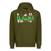 Army Green plasma lab Premium Hoodie - CowhideDigitalArt