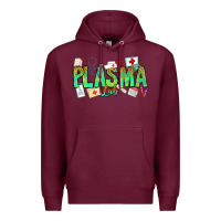 Burgundy plasma lab Premium Hoodie - CowhideDigitalArt