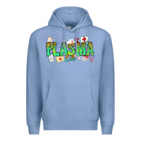 Colony Blue plasma lab Premium Hoodie - CowhideDigitalArt