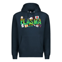 Navy plasma lab Premium Hoodie - CowhideDigitalArt