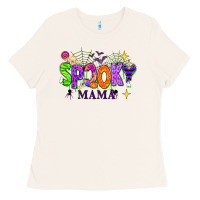 Bone Halloween Spooky Mama Ladies Tee - texasbilliewilder