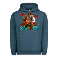 Pigment Midnight Navy you and me Urban Hoodie - AdoDesignShop
