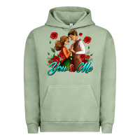 Pigment Oil Green you and me Urban Hoodie - AdoDesignShop