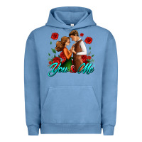Pigment Pebble Blue you and me Urban Hoodie - AdoDesignShop