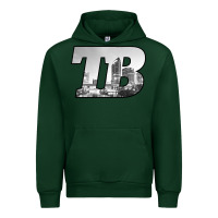 Forest Green TB Tampa Bay City Skyline of Tampa Bay, Florida Urban Hoodie - longCreatives