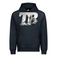 Navy TB Tampa Bay City Skyline of Tampa Bay, Florida Urban Hoodie - longCreatives