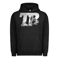 Pigment Black TB Tampa Bay City Skyline of Tampa Bay, Florida Urban Hoodie - longCreatives