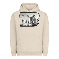 Pigment French Oak TB Tampa Bay City Skyline of Tampa Bay, Florida Urban Hoodie - longCreatives
