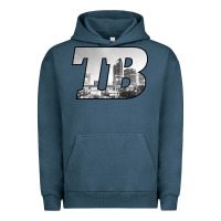 Pigment Midnight Navy TB Tampa Bay City Skyline of Tampa Bay, Florida Urban Hoodie - longCreatives