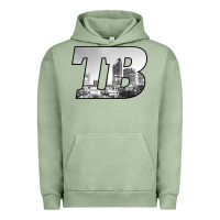 Pigment Oil Green TB Tampa Bay City Skyline of Tampa Bay, Florida Urban Hoodie - longCreatives