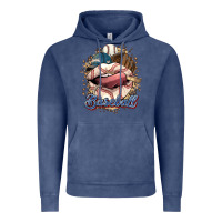 Vintage Denim Baseball lips Vintage Hoodie - HowdyJamesFarm