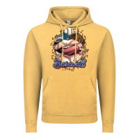 Vintage Mustard Baseball lips Vintage Hoodie - HowdyJamesFarm