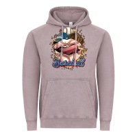 Vintage Zinc Baseball lips Vintage Hoodie - HowdyJamesFarm