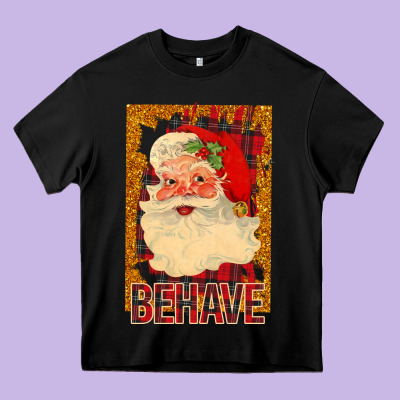 Behave Santa Heavy Core Tee Designed By Bettercallsaul