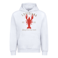 White Louisiana Crawfish T Laissez le bon temps rouler Urban Hoodie - longCreatives