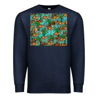 Navy camel leopard Premium Sweatshirt - BarkalooDesign