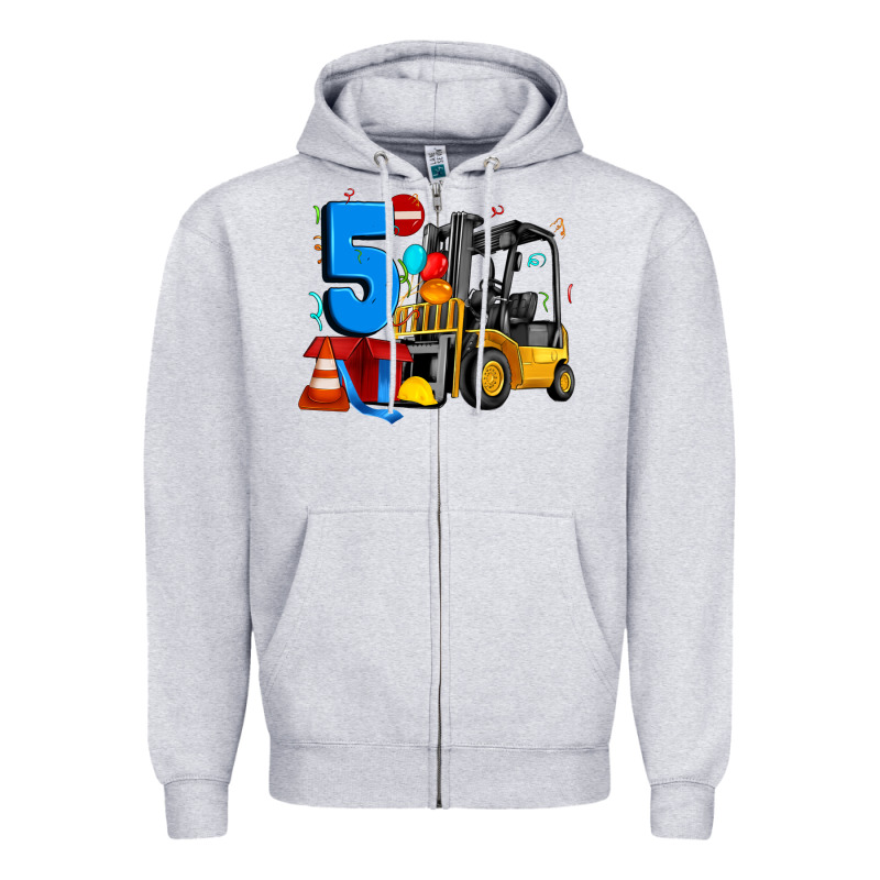 Forklift Birthday Five Zipper Hoodie by Artiststas | Teevron