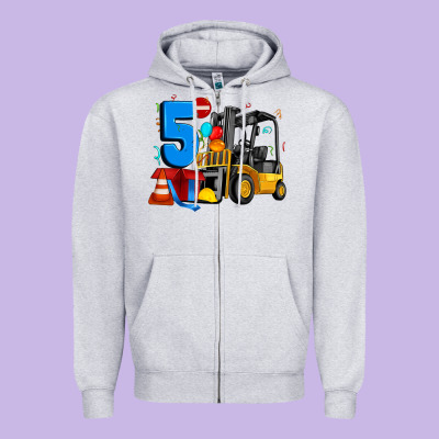 Forklift Birthday Five Zipper Hoodie Designed By Artiststas