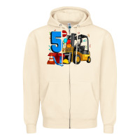 Sandshell forklift birthday five Zipper Hoodie - Artiststas