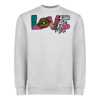 Heather Grey Love More Heavyweight Sweatshirt - SublimationCraftShop