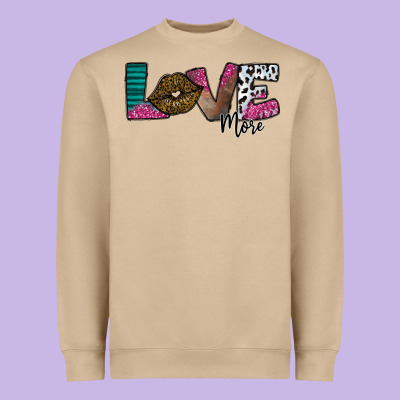 Love More Heavyweight Sweatshirt Designed By Sublimationcraftshop