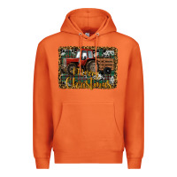 Carrot Merry Christmas Farm Tractor Premium Hoodie - RanaPortraitStore