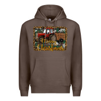 Coffee Merry Christmas Farm Tractor Premium Hoodie - RanaPortraitStore