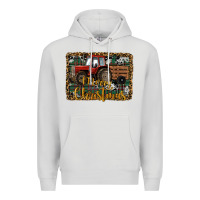 Dove Grey Merry Christmas Farm Tractor Premium Hoodie - RanaPortraitStore