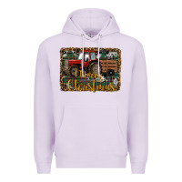 Lilac Merry Christmas Farm Tractor Premium Hoodie - RanaPortraitStore