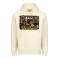 Sandshell Merry Christmas Farm Tractor Premium Hoodie - RanaPortraitStore