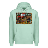 Merry Christmas Farm Tractor Premium Hoodie | Teevron